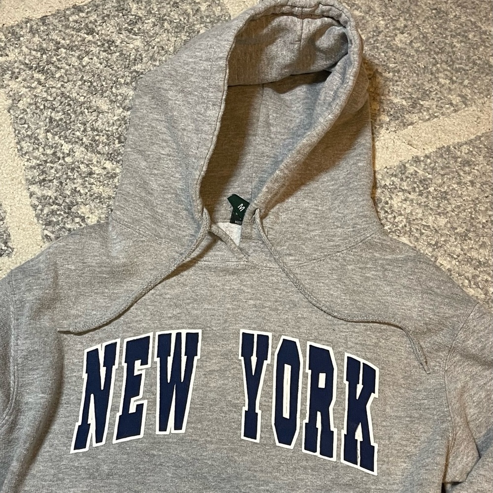 New York Grey Hoodie